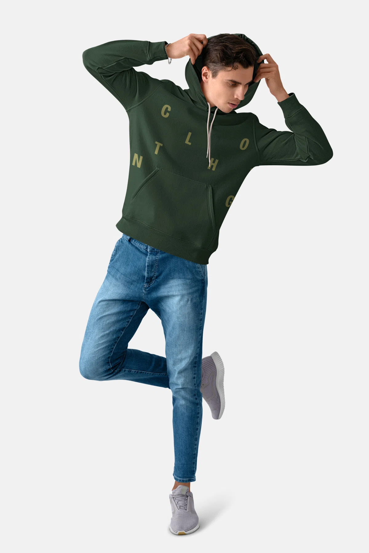 Green blouse with signs